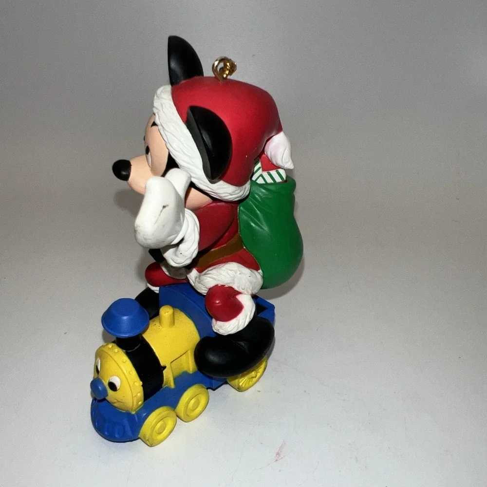 Disney Grolier Christmas Magic Mickey Mouse On Train Ornament